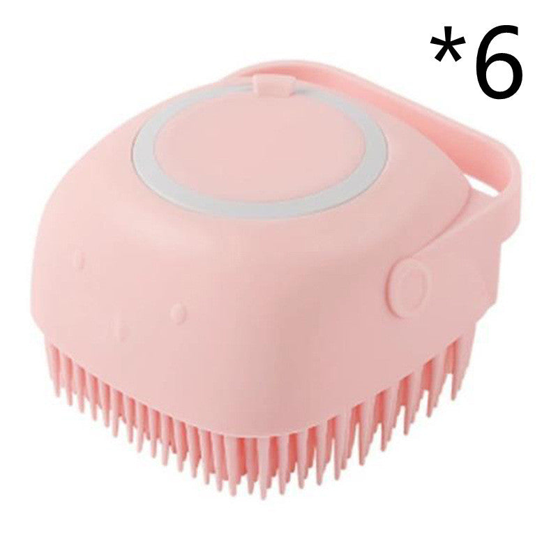 🧴 Silicone Pet Bath Brush –