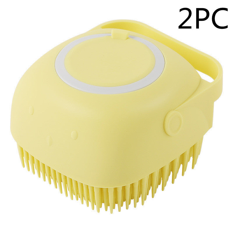 🧴 Silicone Pet Bath Brush –