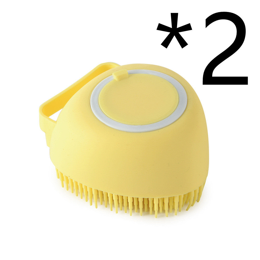 🧴 Silicone Pet Bath Brush –