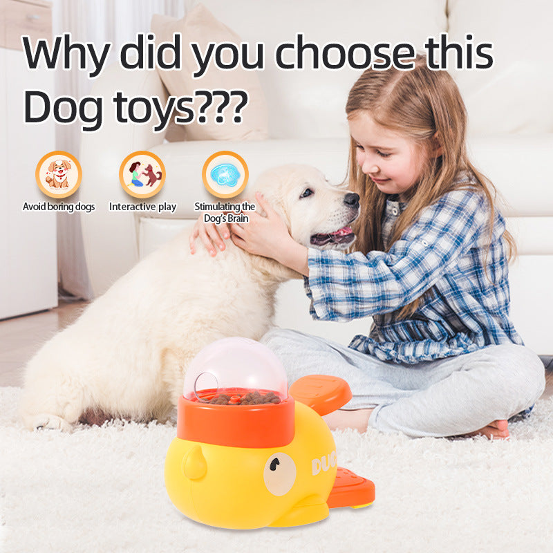 ๐ถ Dog Puzzle Feeder Toy โ Cartoon Duck Treat Dispenser