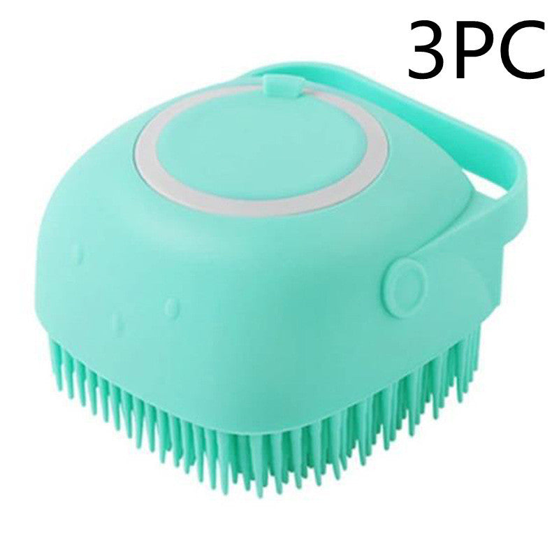 🧴 Silicone Pet Bath Brush –
