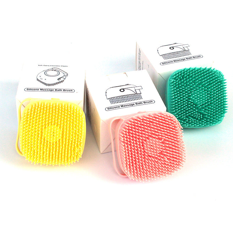 🧴 Silicone Pet Bath Brush –