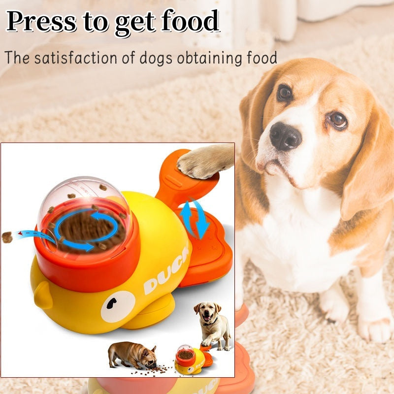 🐶 Dog Puzzle Feeder Toy – Cartoon Duck Treat Dispenser