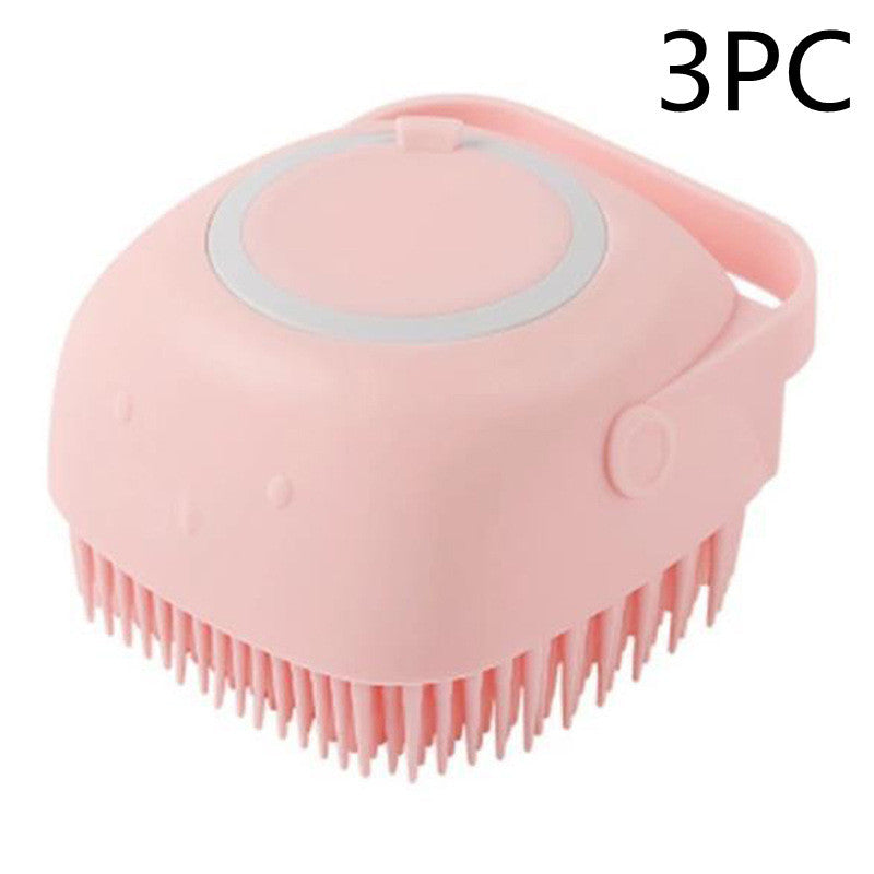 🧴 Silicone Pet Bath Brush –