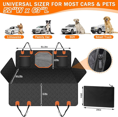 🚗 Dog Rear Seat Extension with Hard Bottom