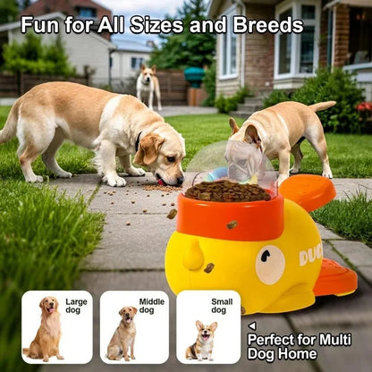🐶 Dog Puzzle Feeder Toy – Cartoon Duck Treat Dispenser