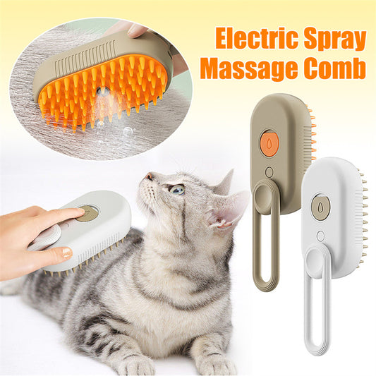 🐾 3-in-1 Electric Steam Pet Brush –