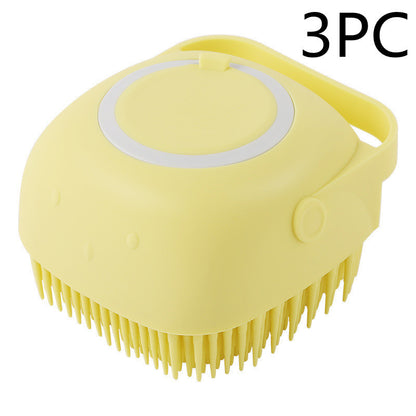 🧴 Silicone Pet Bath Brush –
