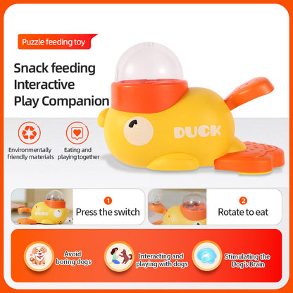 🐶 Dog Puzzle Feeder Toy – Cartoon Duck Treat Dispenser