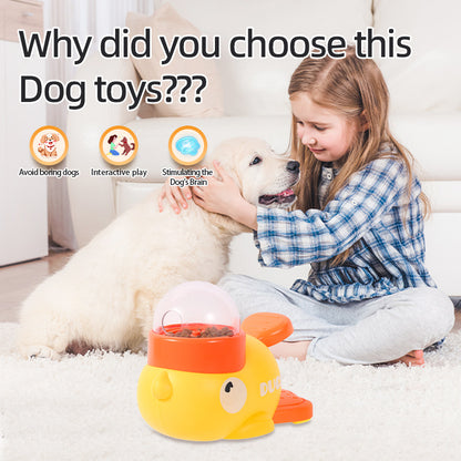 🐶 Dog Puzzle Feeder Toy – Cartoon Duck Treat Dispenser