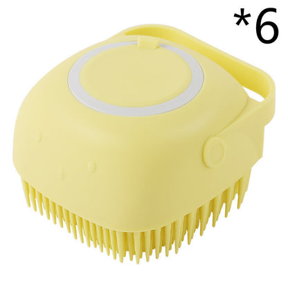 🧴 Silicone Pet Bath Brush –
