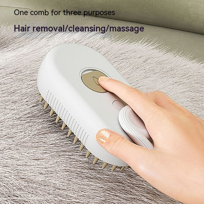 🐾 3-in-1 Electric Steam Pet Brush –