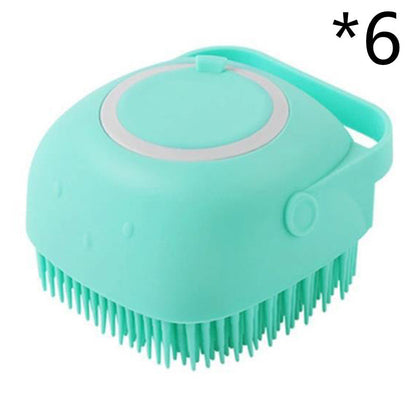 🧴 Silicone Pet Bath Brush –