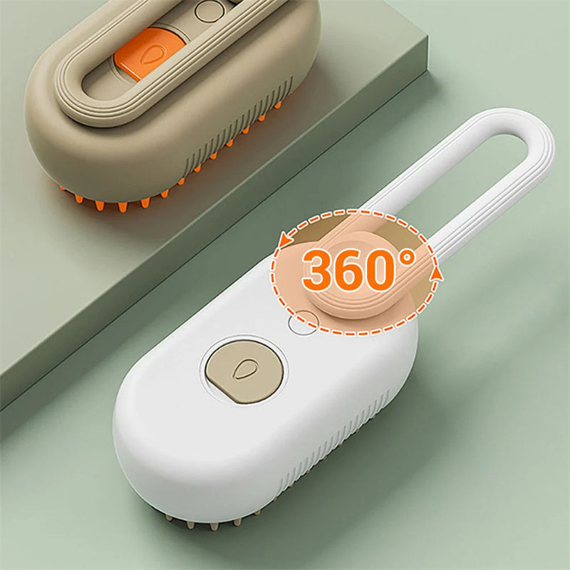 🐾 3-in-1 Electric Steam Pet Brush –