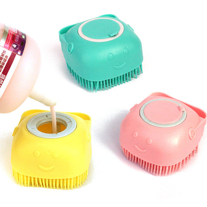 🧴 Silicone Pet Bath Brush –