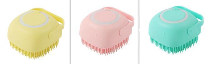 🧴 Silicone Pet Bath Brush –